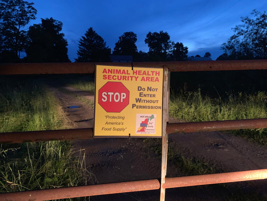 This sign is on the gate to enter our farm. I've had a plan from the beginning ...