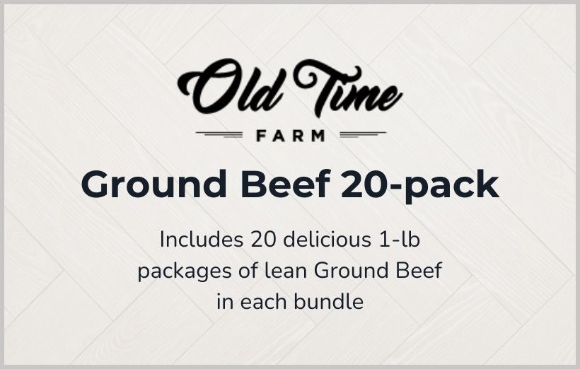 Lean Ground Beef: 20x 1 lb - 100% Grass-Fed