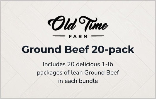 Lean Ground Beef: 20x 1 lb - 100% Grass-Fed