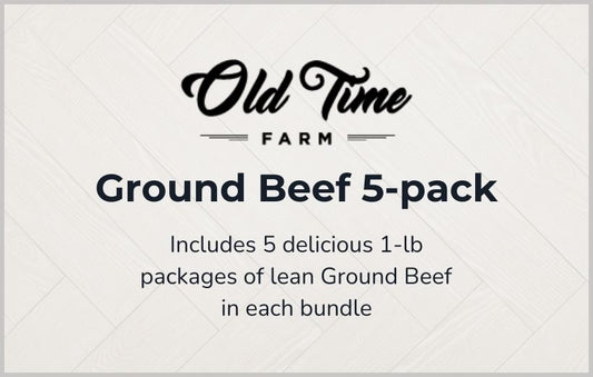 Lean Ground Beef: 5x 1 lb - 100% Grass-Fed