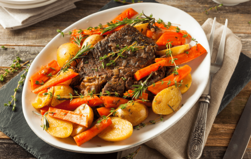 Make delicious slow-cooked pot roast with carrots and potatoes from a monthly beef share subscription in Pittsburgh