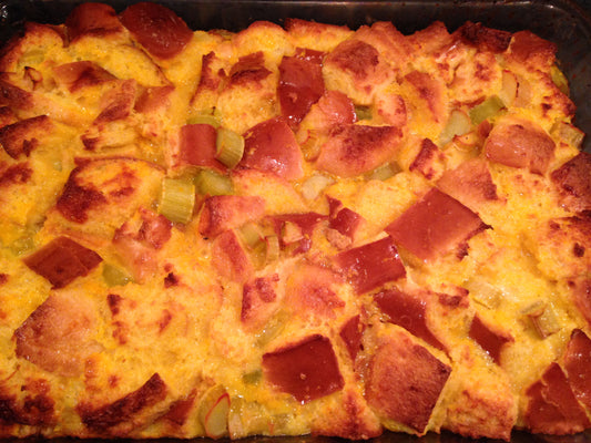 Bread Pudding (Rhubarb)