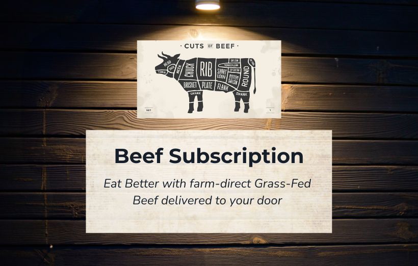Old Time Farm monthly beef share subscription - farm-direct grass-fed beef delivered to your Pittsburgh door 